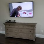 wall mounted tv with hidden equipment